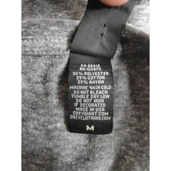 Obey Gray Just Add Water Awareness y2k Crewneck T-shirt - Picture 6 of 8